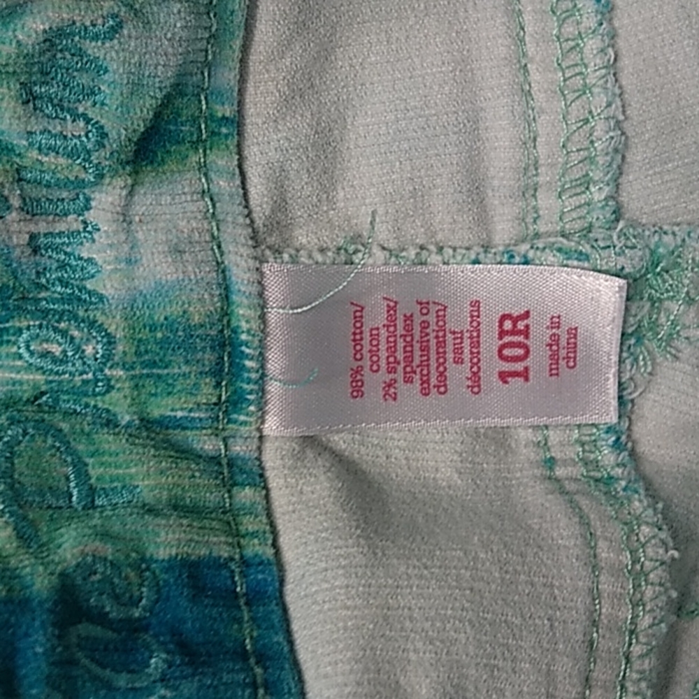 Justice Premium Girls Jeans Soft ribbed corduroy 10S & 10R 2 pair green pink - Picture 5 of 15